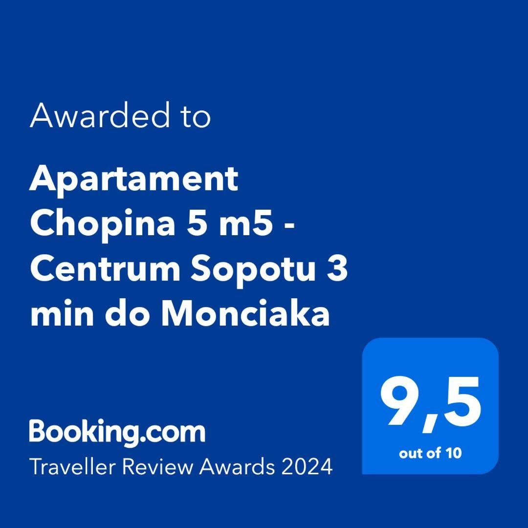 Apartament Chopina 5 M5 - Centrum Sopotu 3 Min Do Monciaka エクステリア 写真